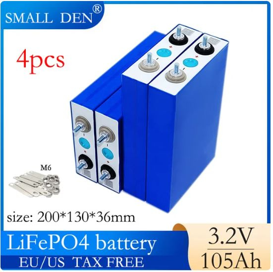 4 таблетки Новый 3.2V 310Ah 320Ah 105A 32Ah Lifepo4 аккумулятор 3C ...