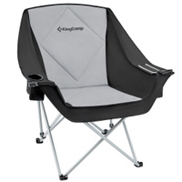 Кресло kingcamp hard arm chair kc3825 серый черный