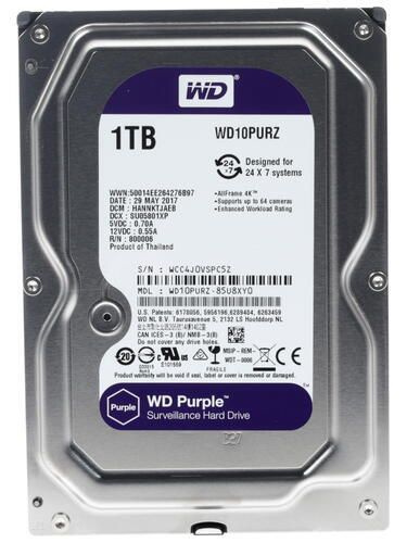 1 ТБ Внутренний жесткий диск Western Digital Purple (WD10PURZ ...