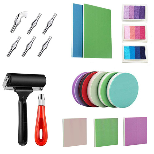 Набор из 21 предмета для изготовления резиновых штампов, набор ...