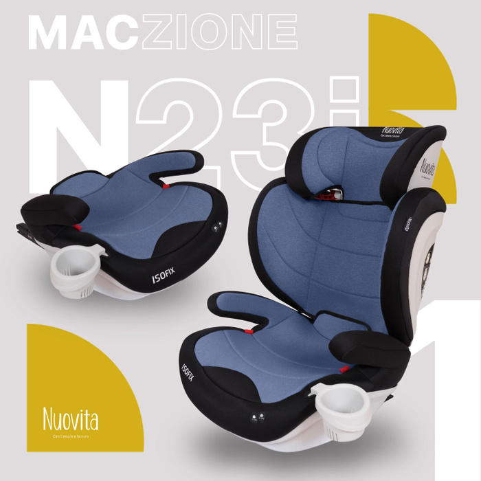 Автокресло автомобильное детское Nuovita Maczione N23i-1 бустер, группа 2/3 для безопасности малыша в #1