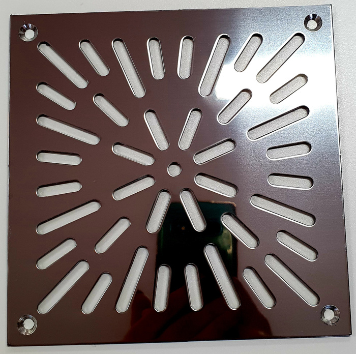 Решетка напольная 150х150 из нержавейки, снежинка - купить по выгодной ...