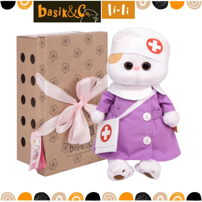 Мягкая игрушка 27 см Basik&Co в подарочной коробке - Подруга Кота ...