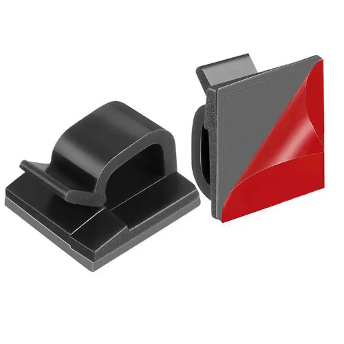 Органайзер для проводов, самоклеящийся держатель кабеля, настольный органайзер, черный квадратный, д