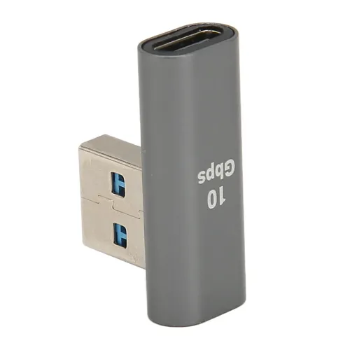 USB-C адаптер 90 градусов, USB 3.0 Type-C, переходник для зарядки и передачи данных, для ноутбука, т