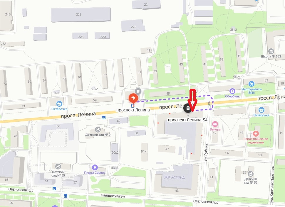 Пункт Ozon: Россия, Санкт-Петербург, Колпино, проспект Ленина, 54 ...