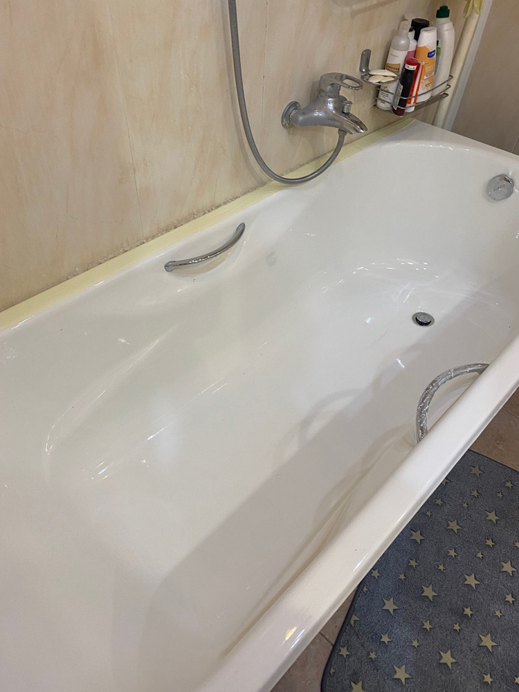 Комплект 3 в 1: ванна tempra Edge 170x75 чугун + ножки + круглые ручки ...