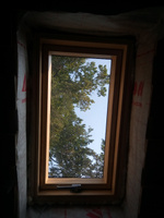 55*98 Мансардное окно с окладом EZV (модель Факро FTP (CH), с однокамерным стеклопакетом) / Окно мансардное Fakro для крыши деревянное #2, Ирина К.