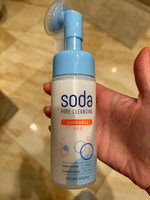 Holika Holika Очищающая пенка-мусс с содой для лица с массажной щеточкой Soda Pore 150 мл #50, елена м.