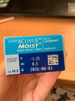 ACUVUE Контактные линзы 1-Day Acuvue Moist (30 pk), 30 шт., - 1.25 /8.5/ Однодневные #14, София Р.