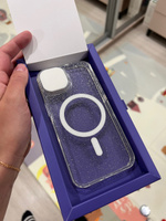 Чехол защитный "vlp" Starlight Case с MagSafe для iPhone 14, прозрачный / чехол на 14 айфон #1, Ольга Е.