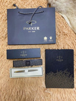 Подарочный набор: Шариковая ручка Parker Jotter Essential, St. Steel GT и ежедневник недатированный, черный #22, Татьяна Б.