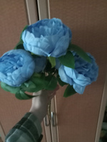 Цветы букет из 6 пионов голубого цвета #1, Юлия Е.