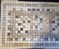 Мозаика из мрамора светло-бежевая (уп. 1 шт) / на сетке / размер листа 298х298 мм / размер элемента 23x23 / толщина 4 мм #2, Марина В.