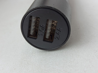 Зарядка автомобильная для русских авто USB 5V/2.4A на 2 порта длинная в прикуриватель, черный #2, Николай Х.