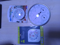 Барометр настенный с термометром и гигрометром THB9392S, серебристый #4, Евгений Г.