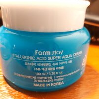 FARMSTAY СУПЕР Увлажняющий Крем для Лица с Гиалуроновой Кислотой / 100мл / HYALURONIC ACID SUPER AQUA CREAM #19, Светлана К.