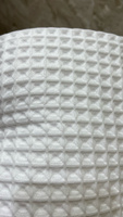 MONOTON Набор банных полотенец для дома и семьи, Вафельное полотно, 90x140, 50x65 см, белый, 3 шт. #16, Римма 