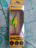 Блесна вращающаяся для рыбалки Mottomo Spin Blade #1 6g Fire Tiger для спиннинга. Вертушка на голавля, жереха, щуку #29, Андрей Л.