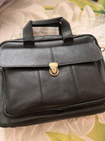 Мужская сумка портфель из натуральной кожи, черный, 36х27х7,5см #2, Елена Б.