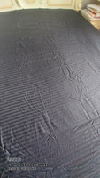 Простынь на резинке STRIPE 160x200+30 см, черный сатин страйп #8, Татьяна З.