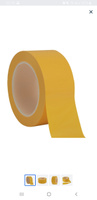 Лента для разметки пола, сигнальная лента жёлтая, 50 мм * 33 метра, втулка 76 мм #1, Дарья М.