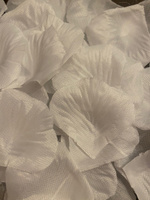 Искусственные, шелковые лепестки роз, свадебное украшение, белые 700 штук #35, Юлия М.