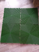 Модульное покрытие для садовых дорожек (плитка пластиковая напольная) Helex, 6 шт/уп, зеленый #2, Надежда Г.