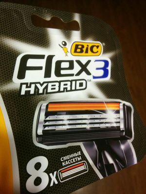 Сменные кассеты для бритья мужские BIC Hybrid 3 Flex, 3 ...