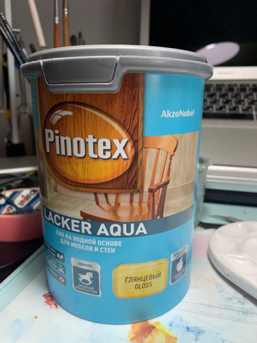 Лак для стен и мебели pinotex lacker aqua 1л матовый