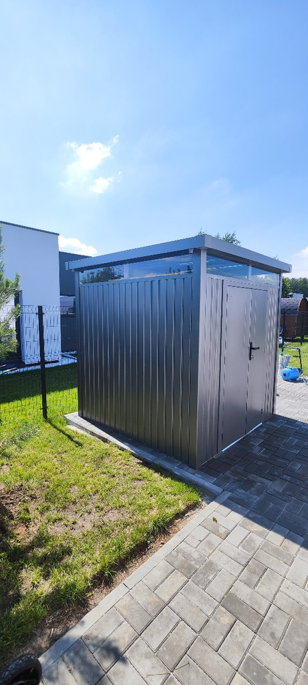 Сарай металлический оцинкованный Fortlux Graphite XXL - хозблок для ...