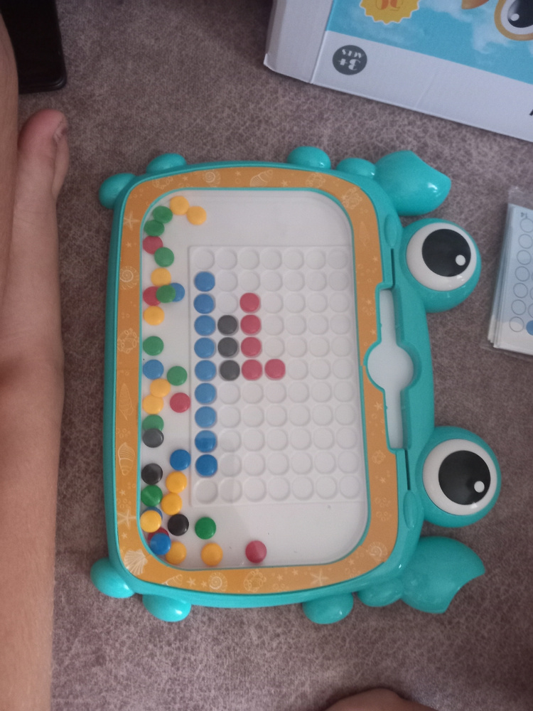 Развивающий магнитный планшет "Веселый краб",Магнитная цветная доска ...