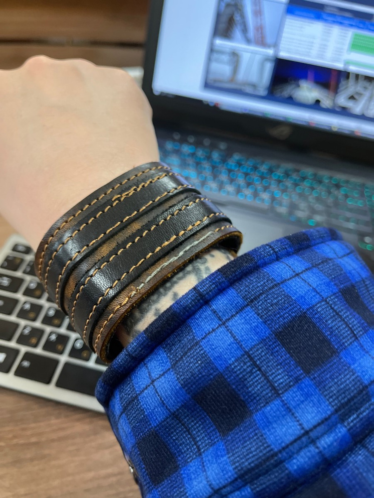 Браслет Alla Leatherworks натуральная кожа/ручная работа/мужской ...