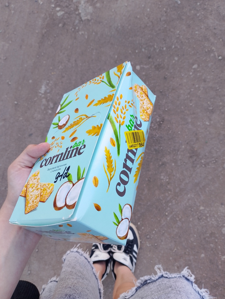 Корнлайн / Cornline, кокос батончик, 30 г / 18 шт - купить с доставкой ...