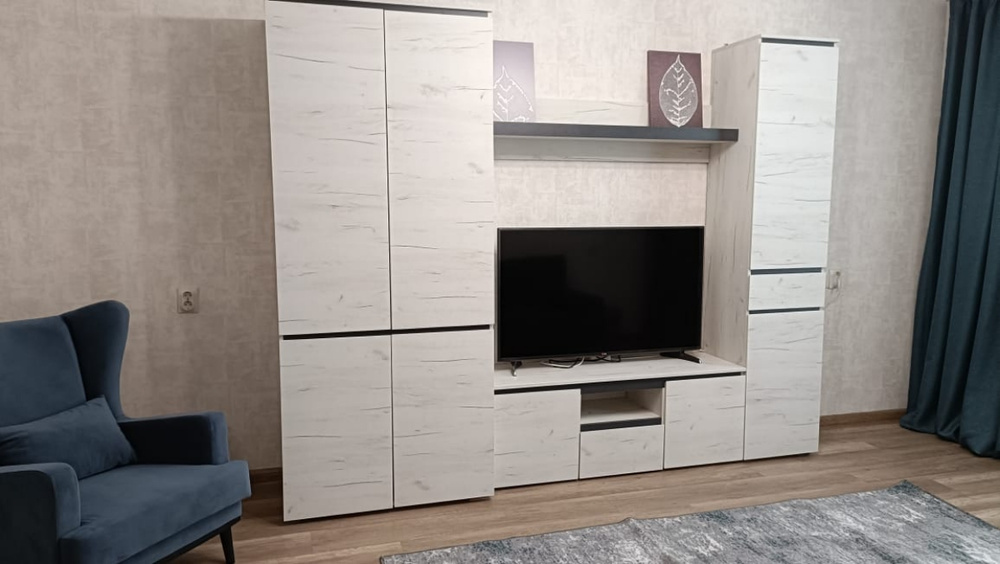 Модульная стенка Гретта Памир для гостиной и студии белая, комплект ...