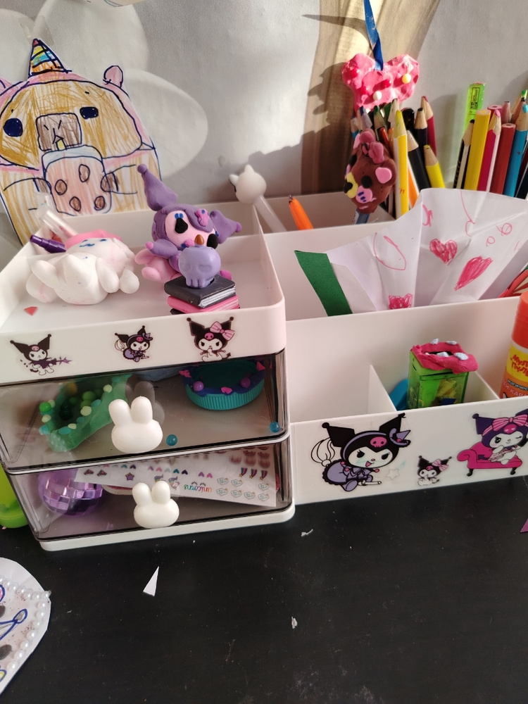 Детский органайзер канцелярский на стол, подставка для ручек карандашей ...