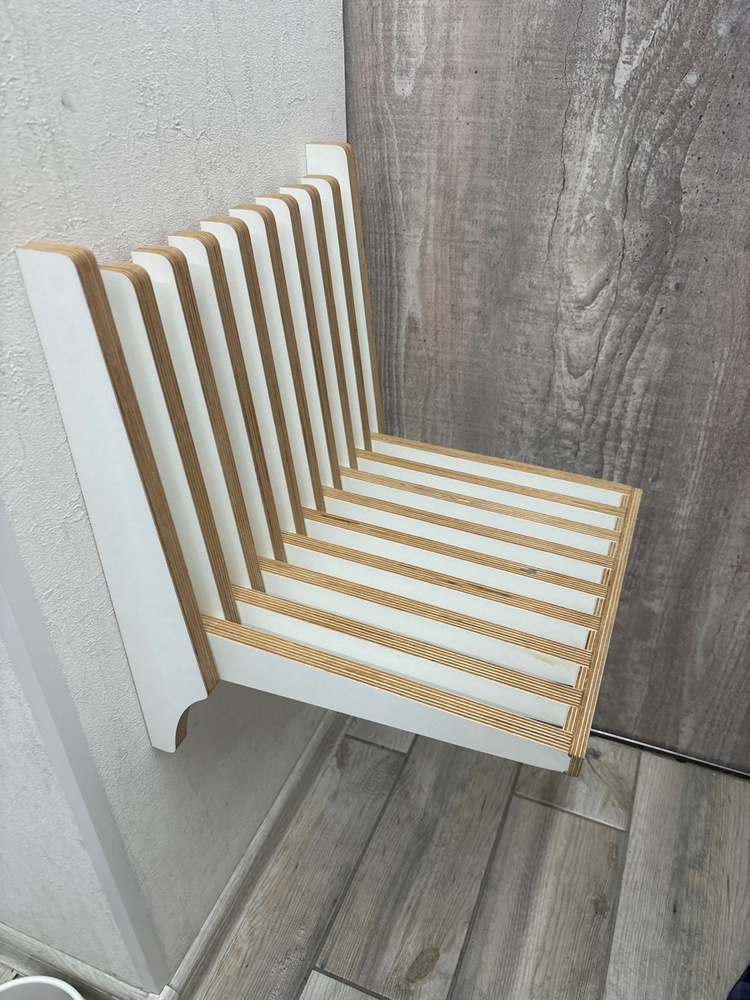 Стул складной настенный в прихожую и на кухню бежевый АзбукаДекор ...