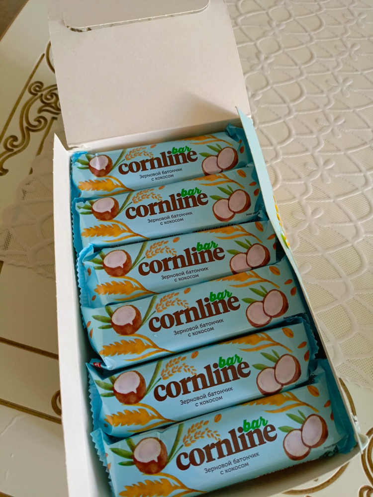 Корнлайн / Cornline, кокос батончик, 30 г / 18 шт - купить с доставкой ...