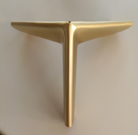 Опора для мебели стальная Аметист 320, высота -125мм , цвет брашированное золото #7, Юлия К.