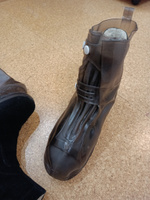 Дождевики чехлы многоразовые на обувь размер 38-39 сапожки на кнопках с защитой от дождя и грязи для детей и взрослых мужчин, женщин, подростков #4, Лариса Л.