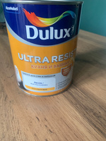 Моющаяся краска для стен и потолков Dulux Ultra Resist Кухня и Ванная полуматовая база BW 1 л #51, Наталья М.