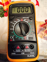 Мультиметр токоизмерительный цифровой (портативный многофункциональный тестер электрический) XL830L с функцией прозвонки цепи + батарейка #2, Александр К.