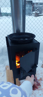Отопительная Печь-буржуйка 50 м2 / дровяная печь для дома / гаража / палаток #5, Александр В.