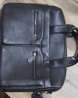 Мужская сумка портфель из натуральной кожи черная 39х27х7 см #6, Екатерина С.
