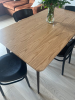 Стол обеденный нераскладной из массива и шпона дуба 140х80 натуральный+тонированный #6, Яна Горбачева