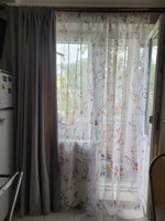 Curtain & Textile Тюль высота 230 см, ширина 300 см, крепление - Лента, темно-розовый #89, Наталья Н.