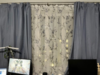 Curtain & Textile Тюль высота 230 см, ширина 400 см, крепление - Лента, синий сакура #103, Мария К.