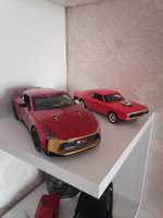 Машинка металлическая инерционная, игрушка детская для мальчика коллекционная модель 1:24 Nissan GT-R ; Ниссан красный #35, игорь ч.
