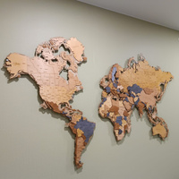 Декор в детскую 3Д "New York" Многоуровневая карта мира на стену 160Х85 см #6, Валерий Т.