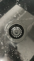 Выпуск Aquant 3 1/2" для черной кухонной мойки, металлическая решетка с прямоугольным/круглым переливом #4, Владимир П.
